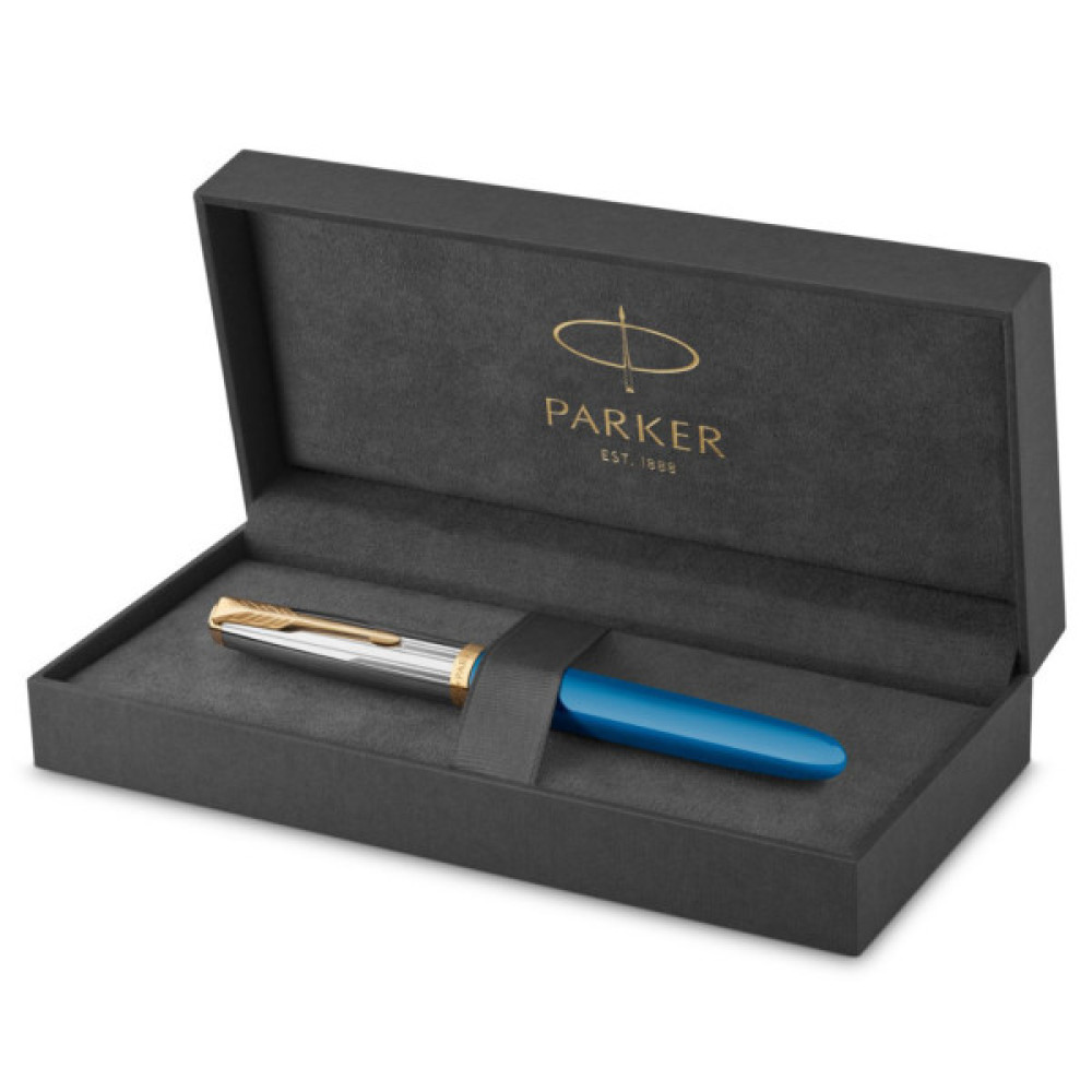 Ручка пір'яна Parker PARKER 51 Premium Turquoise GT  FP F (56 411)