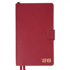 Тижневик Leo planner датований 2026 "Alpha", м‘який, бордовий, 352 сторінки (252630)