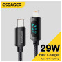 Дата кабель USB-C to Lightning 1.0m 29W LED black Essager (EXCTL-XY01-P) Дата кабель USB-C to Lightning 1.0m 29W LED black Essager (EXCTL-XY01-P)