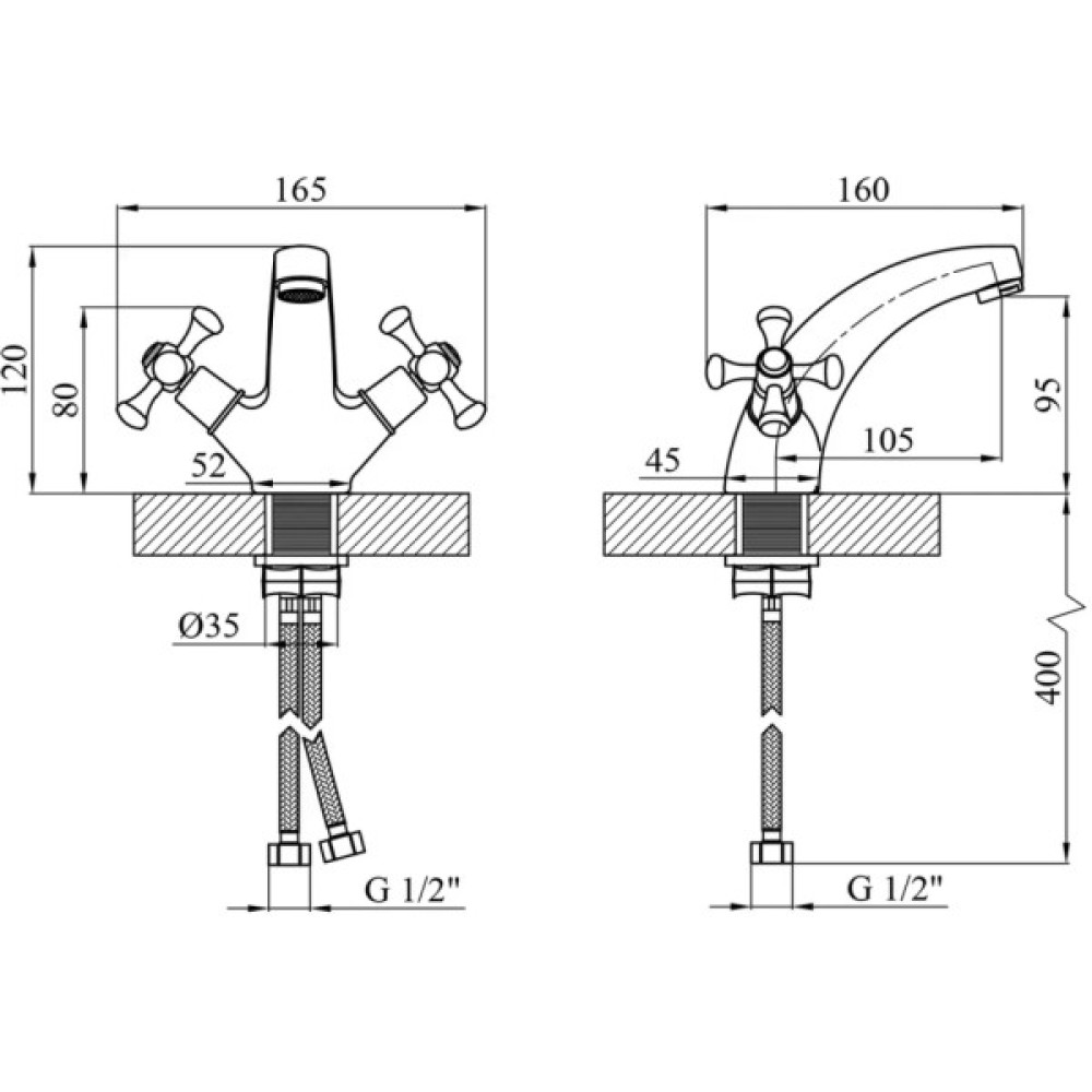 Змішувач Kroner Rhein-C010 (CV018074)