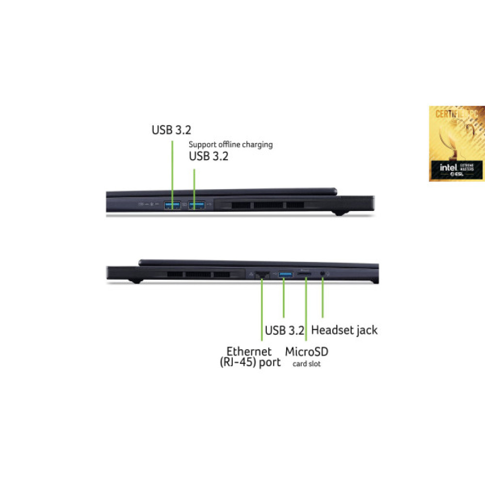 Ноутбук Acer Predator Helios Neo 16S PHN16S-71 16" OLED, Intel U9-275HX, 32GB, F1TB, NVD5070-8, Lin, чорний