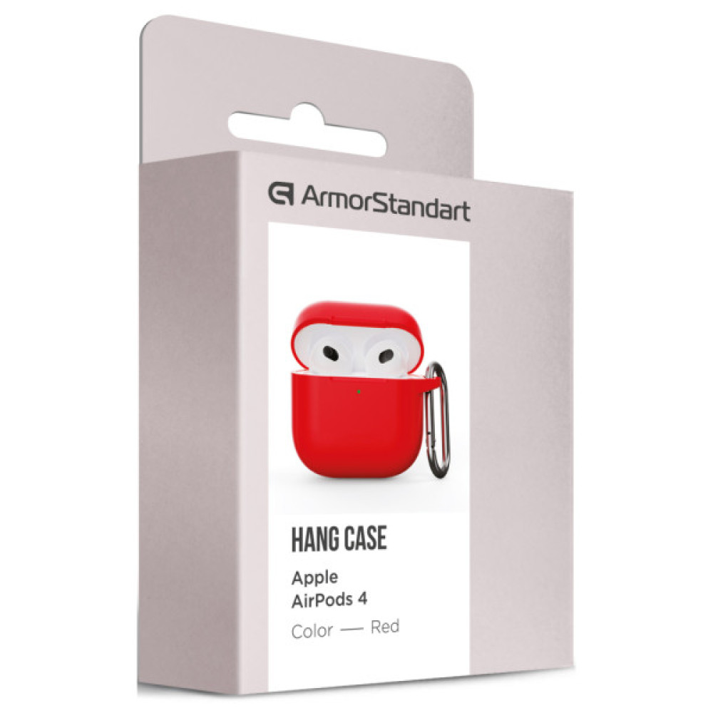 Чохол для навушників Armorstandart Hang Case для Apple AirPods 4 Red (ARM81293)