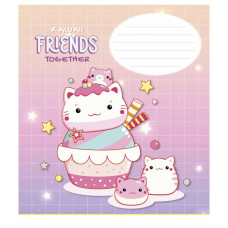 Зошит Школярик Kawaii Friends 12 аркушів лінія (012-3422L)