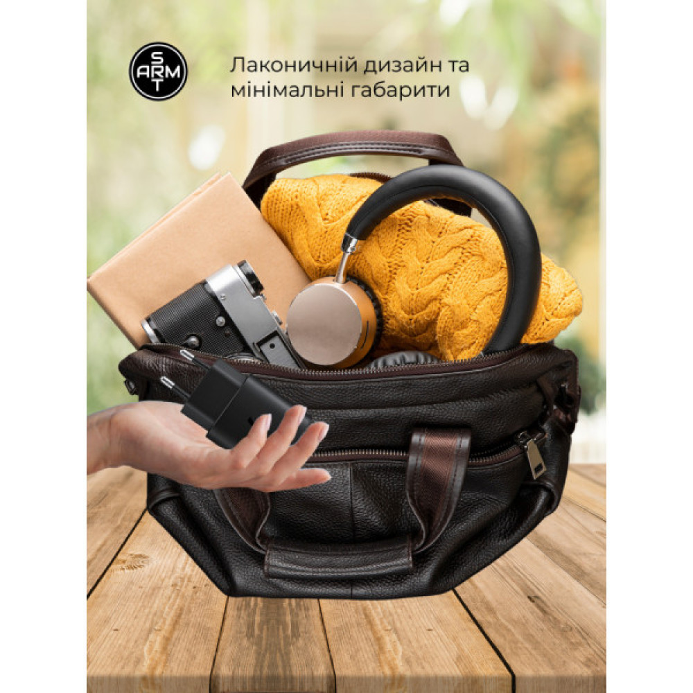 Зарядний пристрій Armorstandart AR-TA800 25W USB-C + cable USB-C to USB-C black (ARM77720)