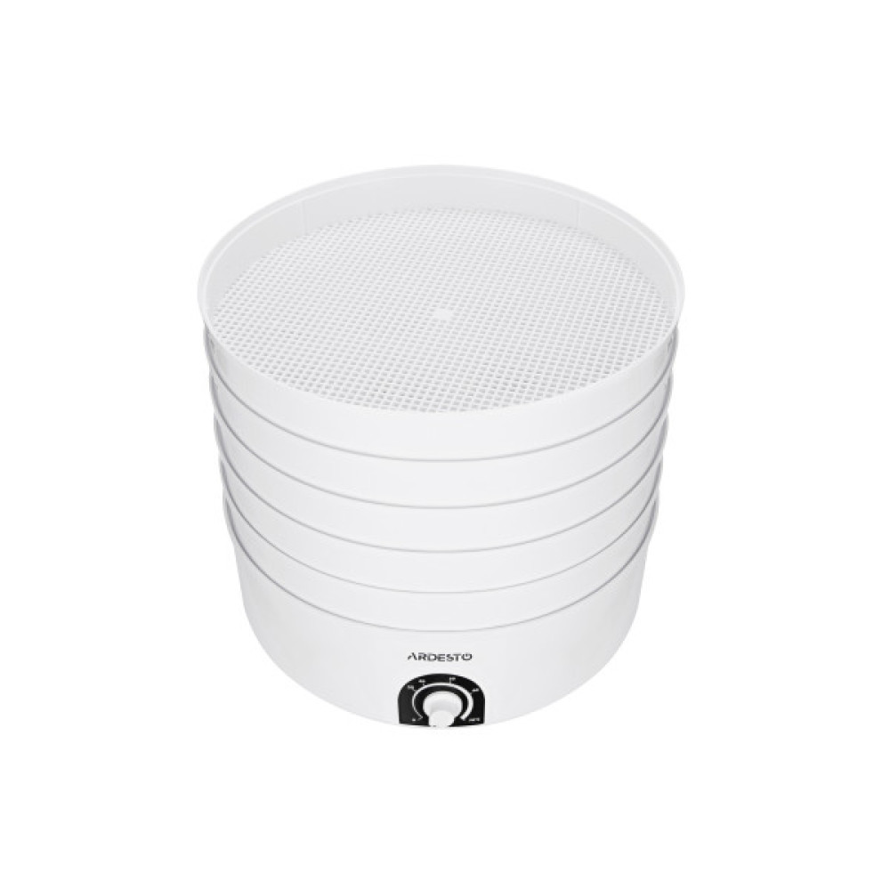 Сушарка для продуктів ARDESTO FDB-5385, 520Вт, піддонів -5x4см, діаметр-38,5см, макс-70°С, рег.темп, пластик , білий