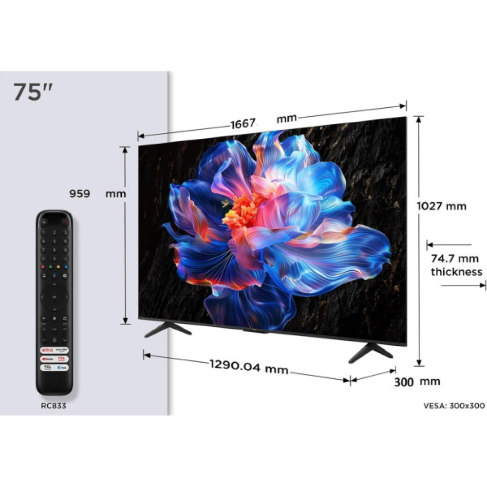 Телевізор TCL 75P6K