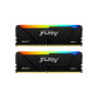 Модуль пам'яті для комп'ютера DDR4 16GB (2x8GB) 3600 MHz Beast RGB Kingston Fury (ex.HyperX) (KF436C17BB2AK2/16)