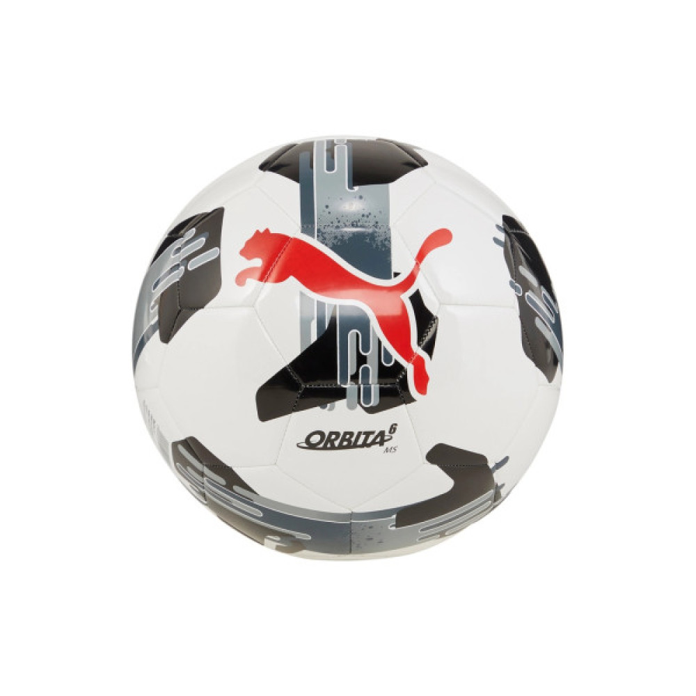 М'яч футбольний Puma Orbita 6 MS 084335-02 білий, чорний, червоний 5 (4067981498208)