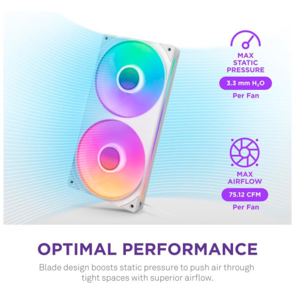 Кулер до корпусу NZXT F240 RGB Core Fan (Single Frame) - White (RF-U24HF-W1)