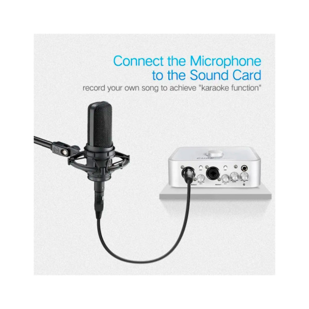 Кабель мультимедійний XLR M to XLR F 5.0m AV130 black UGREEN (20712)