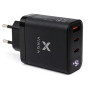 Зарядний пристрій Vinga 2xUSB-C + USB-A Display 65W (VCR65ACCDB)