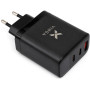 Зарядний пристрій Vinga 2xUSB-C + USB-A Display 65W (VCR65ACCDB)