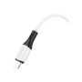 Дата кабель USB 2.0 AM to Lightning 1.0m 2.4A silicone BX79 white BOROFONE (6974443384758)