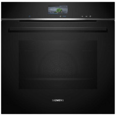 Духова шафа Siemens електрична, 71л, A+, пара, дисплей, конвекція, чорний