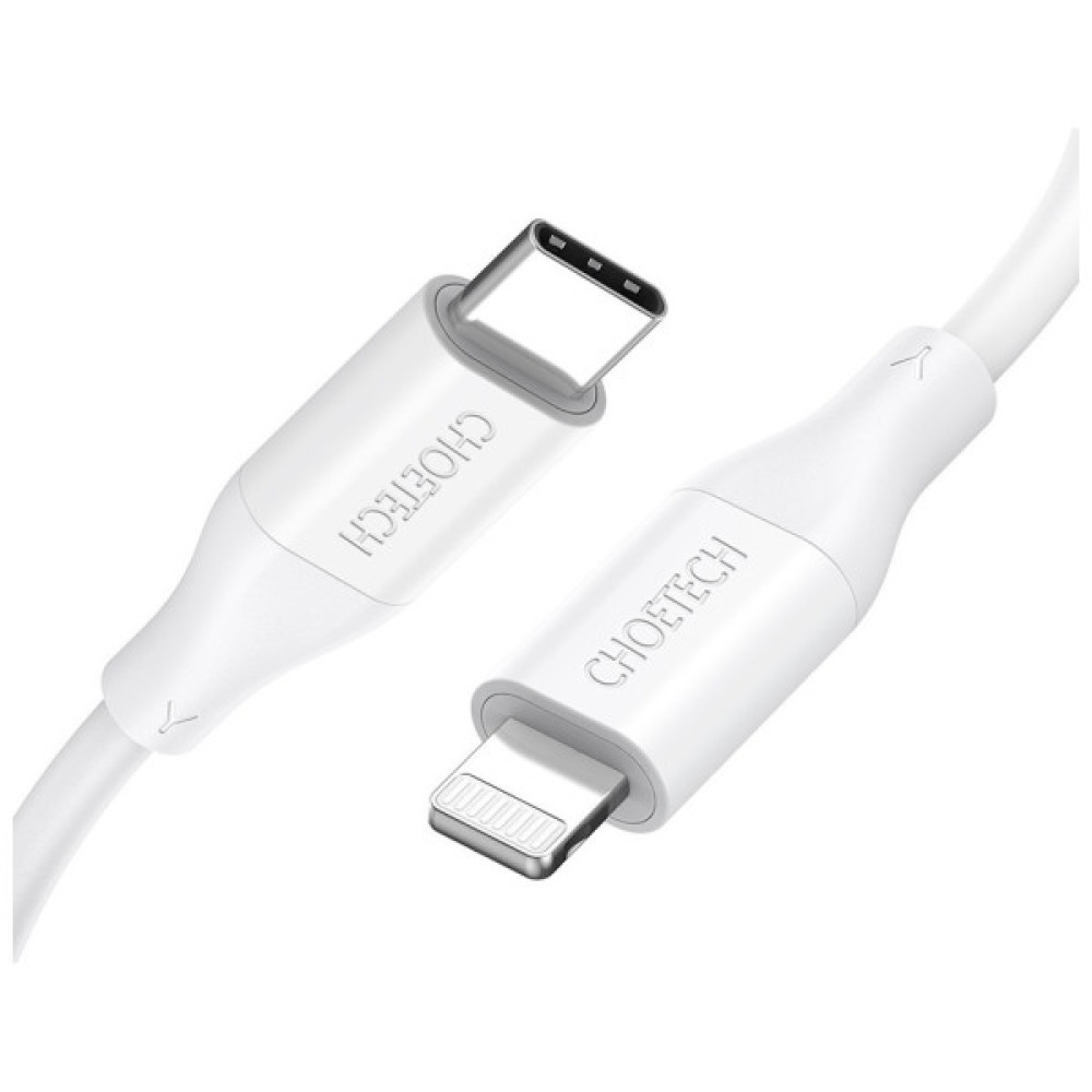 Дата кабель USB-C to Lightning 1.0m USB2.0 30W MFI Choetech (IP0040-WH)