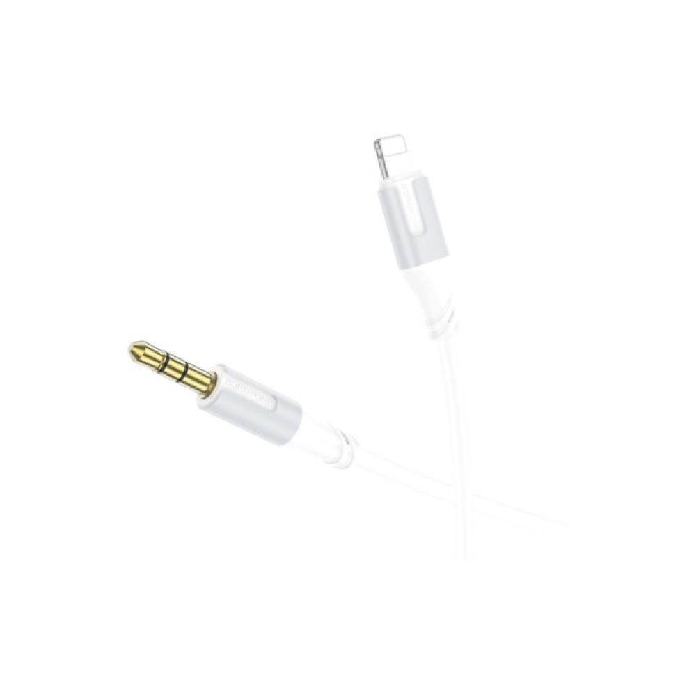 Кабель мультимедійний Lightning to 3.5mm M 1.0m white BOROFONE (6941991108570)