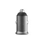 Зарядний пристрій ColorWay USB-C PD30W + USB QC3.0 car adapter (CW-CHA065PD-GR)