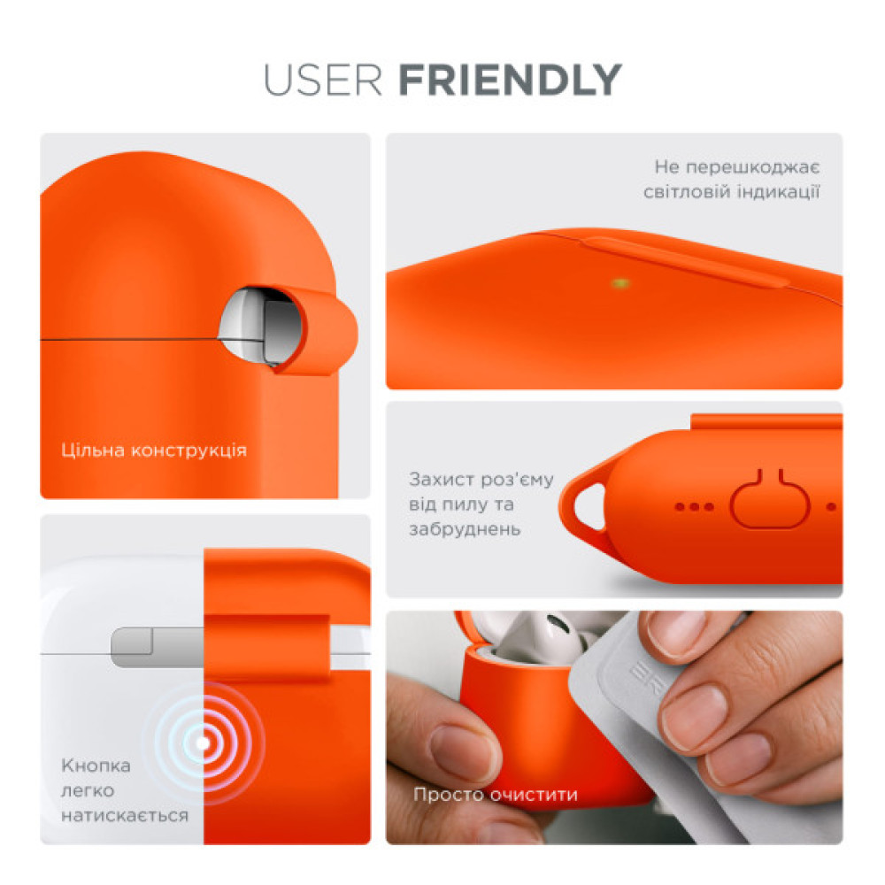 Чохол для навушників Armorstandart Hang Case For Apple AirPods Pro 3 Orange (ARM88278)