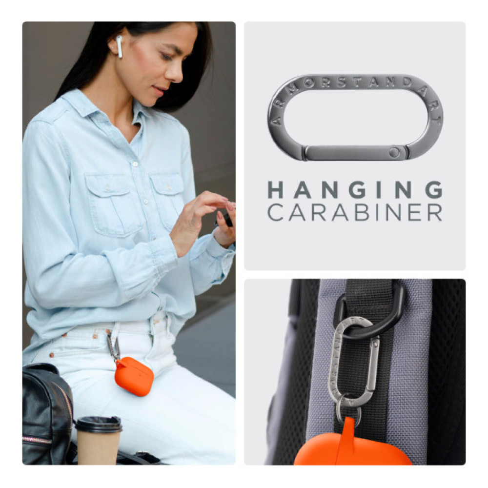 Чохол для навушників Armorstandart Hang Case For Apple AirPods Pro 3 Orange (ARM88278)