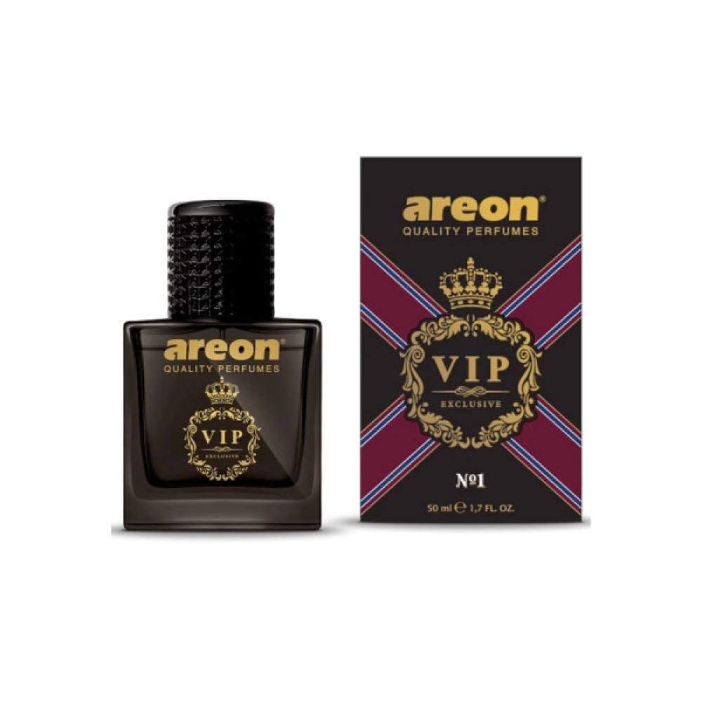 Ароматизатор для автомобіля Areon VIP 1 скло 50 мл Чорний дизайн (85016)