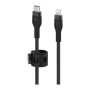 Дата кабель USB-С to Lightning 1.0m BRAIDED SILICONE black Belkin (CAA011BT1MBK) Дата кабель USB-С to Lightning 1.0m BRAIDED SILICONE black Belkin (CAA011BT1MBK)