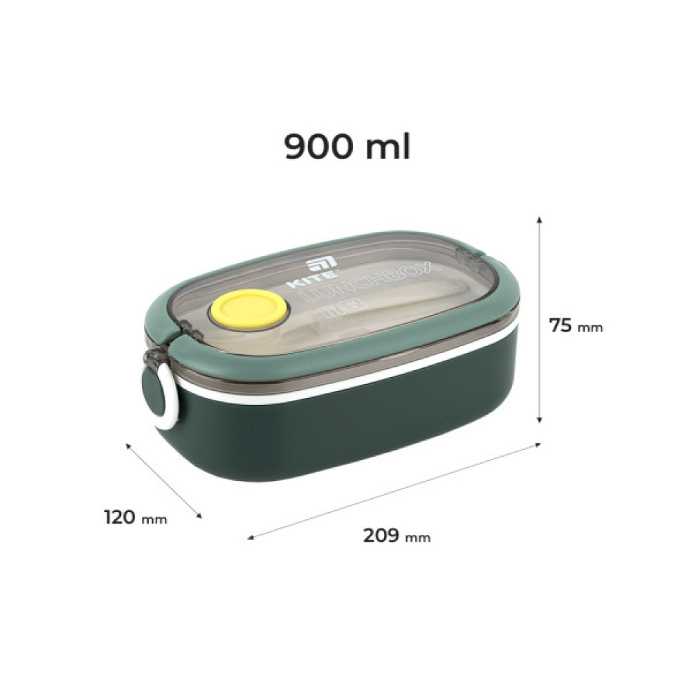 Ланч-бокс Kite 900 мл, зелений (K25-1180-3)
