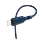 Дата кабель USB 2.0 AM to Lightning 1.0m 2.4A nylon X59 blue HOCO (6931474744883)