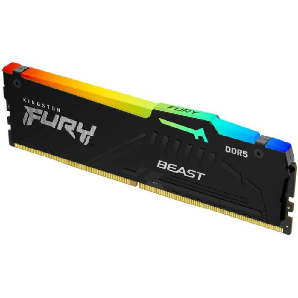 Пам'ять ПК Kingston DDR5 16GB 5600 FURY Beast  RGB