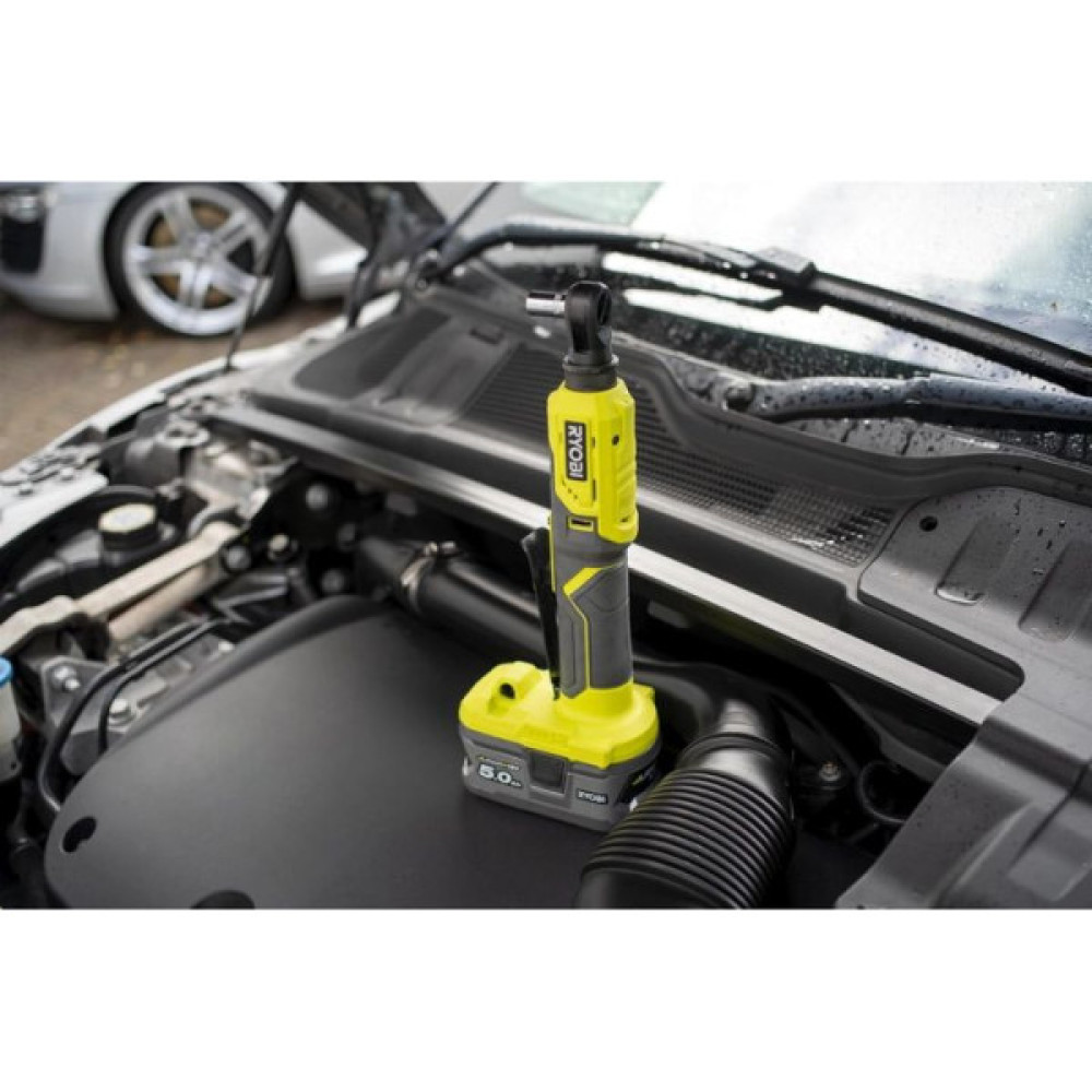 Тріскачка акумуляторна Ryobi ONE+ R18RW2-0 18В 280об·хв 60Нм 1/4" 4 положення головки 1кг без АКБ та ЗП