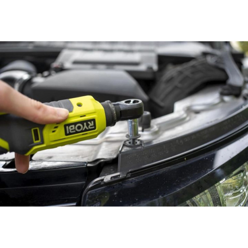 Тріскачка акумуляторна Ryobi ONE+ R18RW2-0 18В 280об·хв 60Нм 1/4" 4 положення головки 1кг без АКБ та ЗП