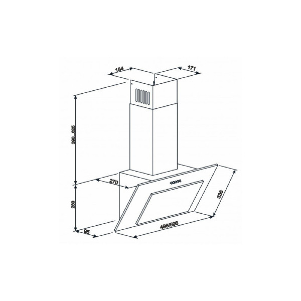 Витяжка кухонна Eleyus VERTICAL 1000 50 BG