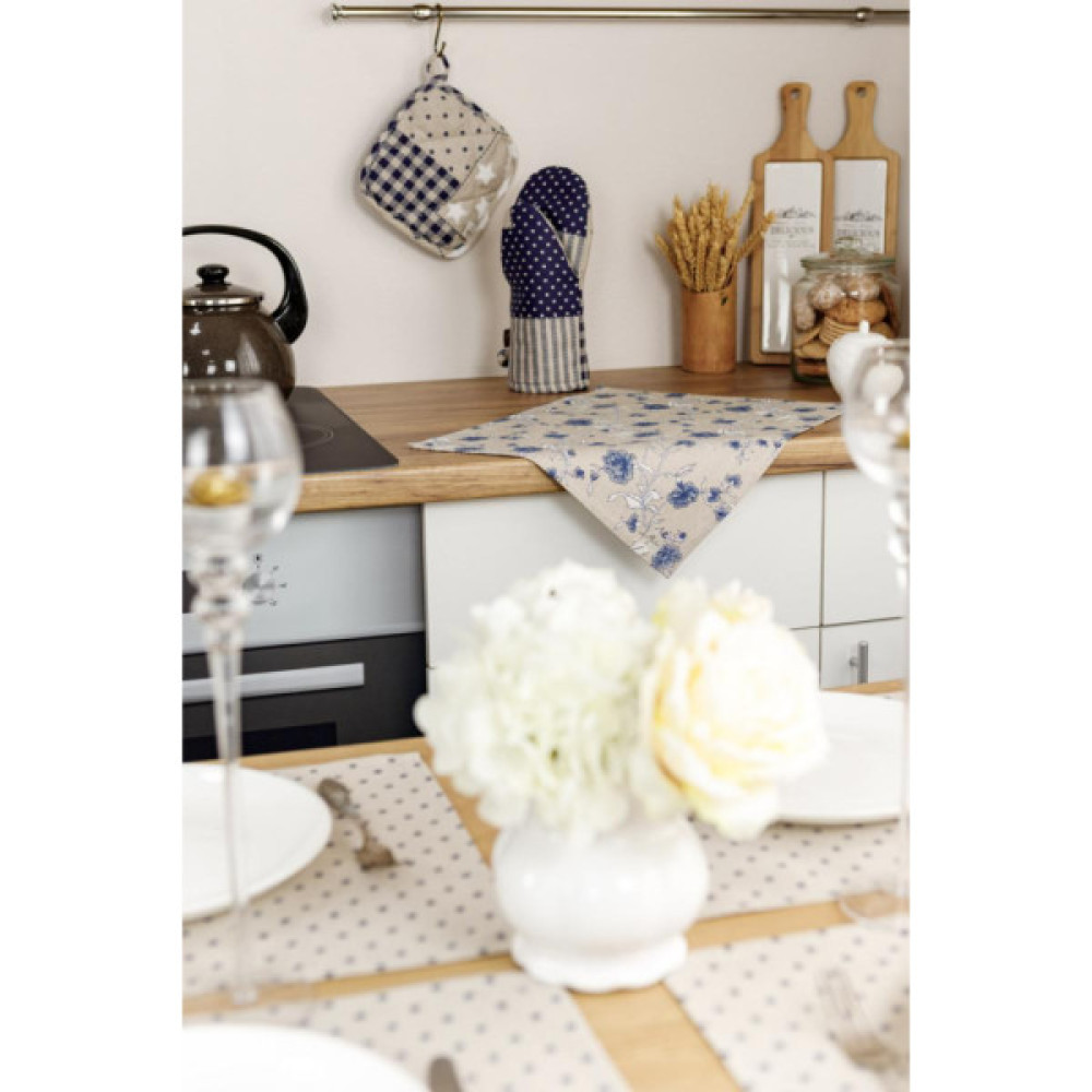 Кухонна прихватка Прованс Рукавичка Печворк синій Господиня (031504)