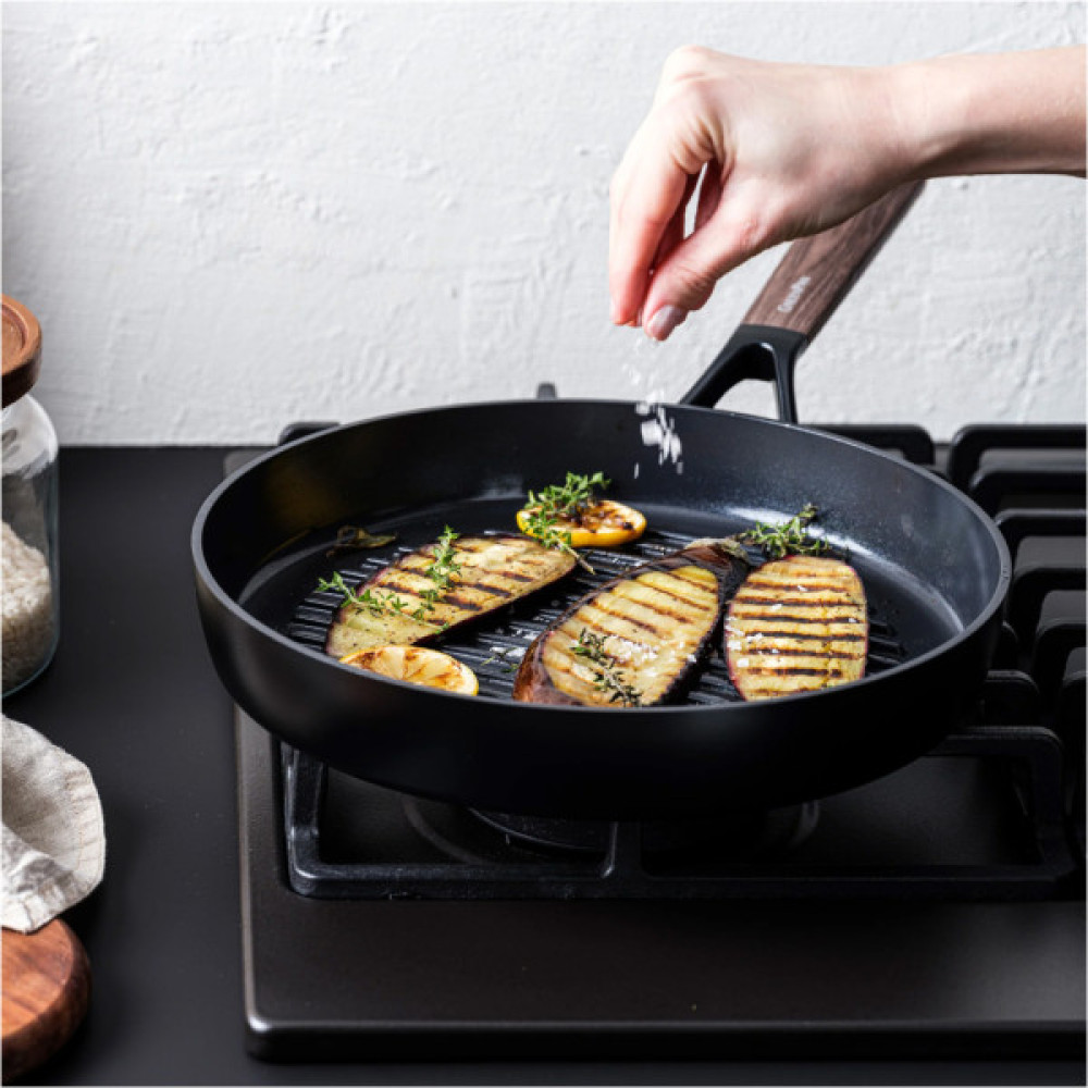 Сковорода GreenPan Eco Smartshape гриль 28 см темне дерево (CC006444-001)