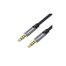 Кабель мультимедійний 3.5mm M to 3.5mm M 0.5m (4pin) gray Vention (BAQHD)