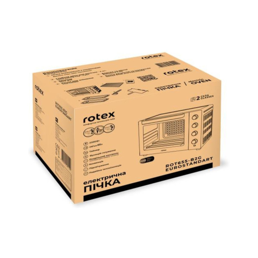 Електропіч Rotex ROT655-B2G EUROSTANDART