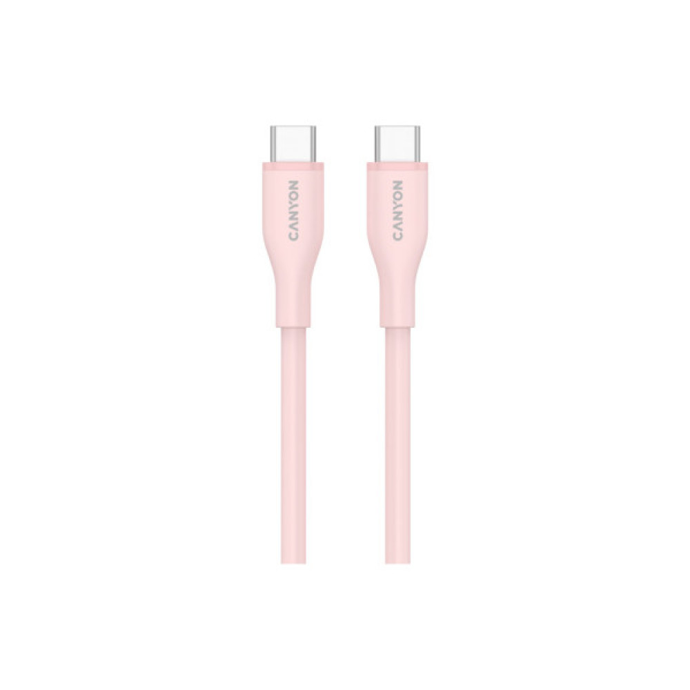 Дата кабель USB-C to USB-C 1.0m CC60SC10 60W Silicon Pink Sand Canyon (CNS-CC60SC10PS)