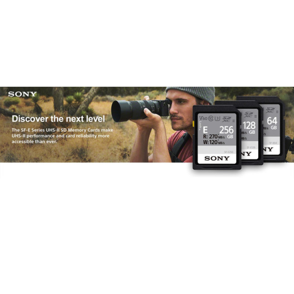 Карта пам'яті Sony SDXC  128GB C10 UHS-II U3 V60 R270/W120MB/s Entry