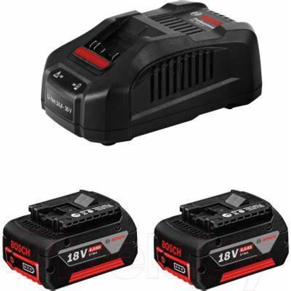 Набір акумулятора та зарядного пристрою Bosch Professional GBA 2х18В, 4А·год + 2хGAL 18В-40, 18В, 4А·год