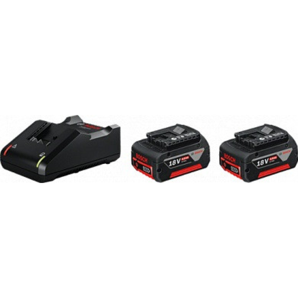 Набір акумулятора та зарядного пристрою Bosch Professional GBA 2х18В, 4А·год + 2хGAL 18В-40, 18В, 4А·год