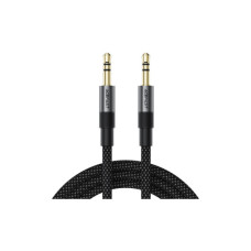 Кабель мультимедійний 3.5mm M to 3.5mm M 1.0m black Acefast (6974316285267)