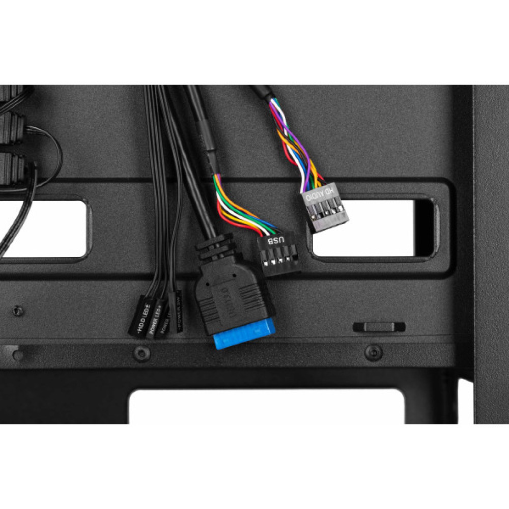 Корпус 2E GAMING Hexagon G338 без БЖ 2xUSB3.0, 1xUSBType-C, 3x120мм ARGB, 1x120мм, VGA 330мм, LCS ready, HUB, TG Side Panel, ATX, чорний