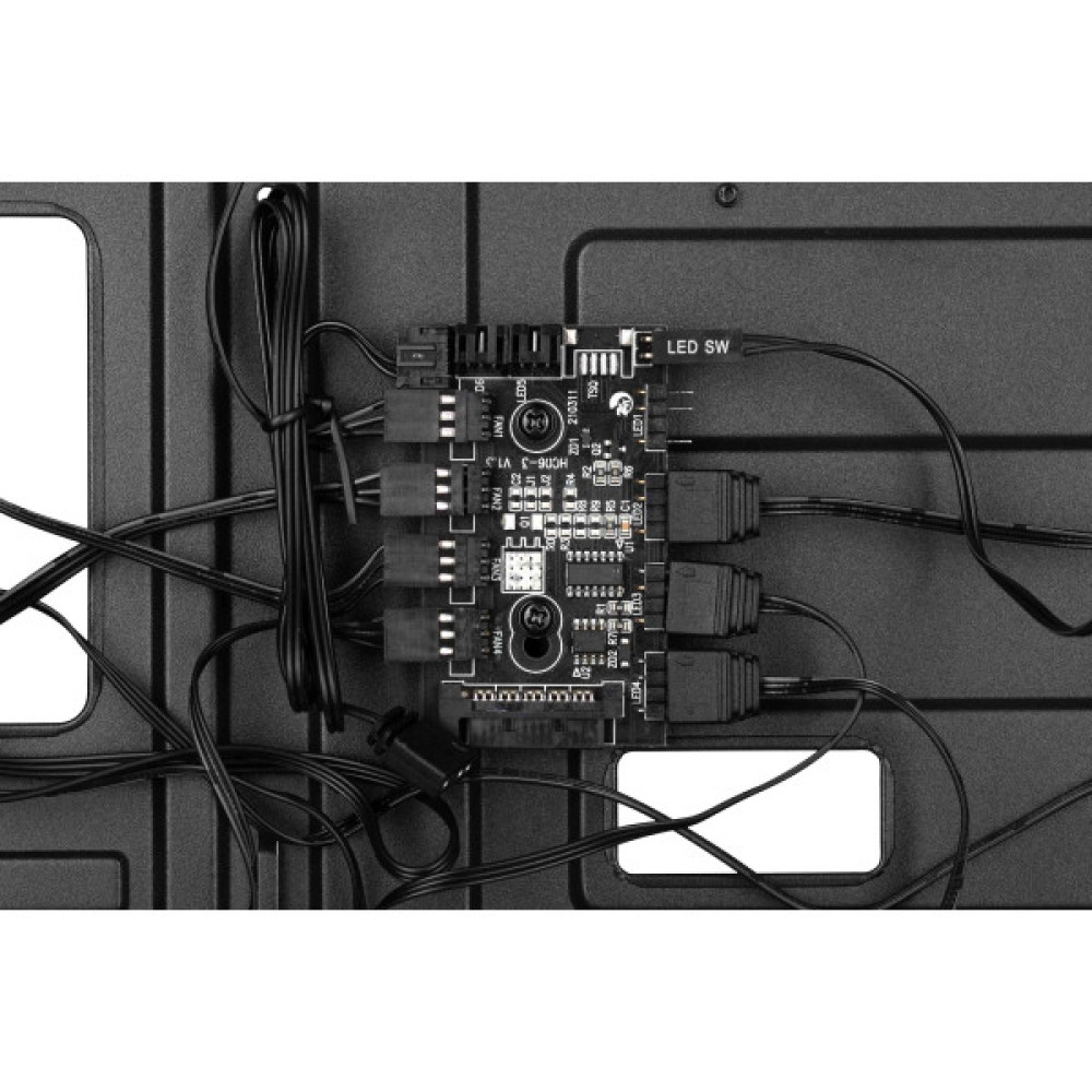 Корпус 2E GAMING Hexagon G338 без БЖ 2xUSB3.0, 1xUSBType-C, 3x120мм ARGB, 1x120мм, VGA 330мм, LCS ready, HUB, TG Side Panel, ATX, чорний
