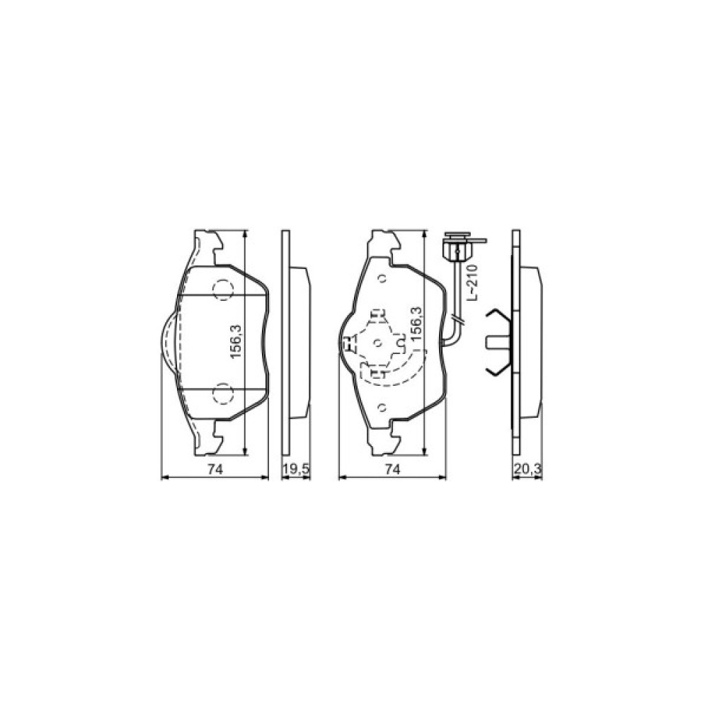Гальмівні колодки Bosch 0 986 494 050 Гальмівні колодки Bosch 0 986 494 050