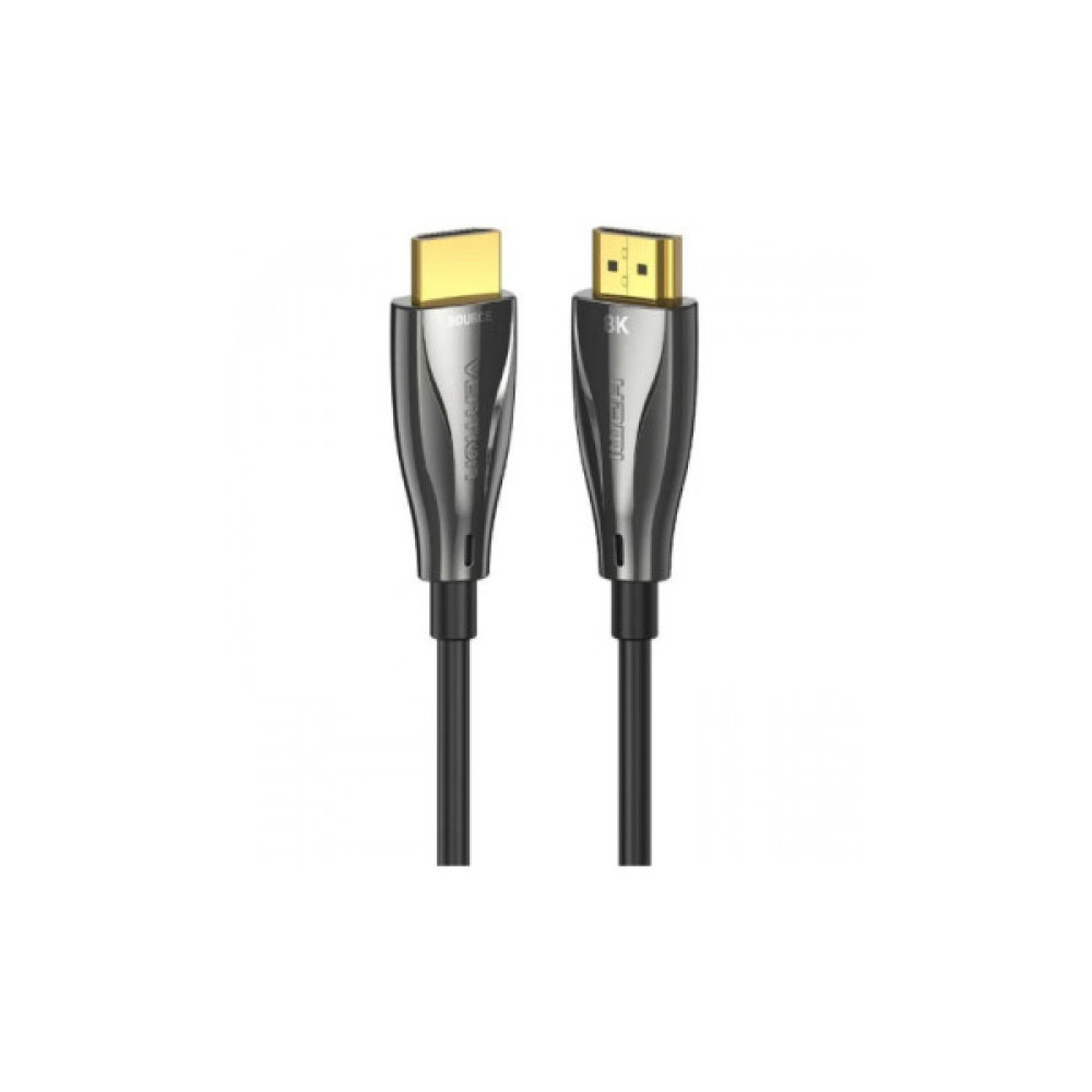 Кабель мультимедійний HDMI M to HDMI M 15.0m V2.1 Optical 8K 60Hz 48Gbps Dolby 7.1 black VENTION (ALBBN)