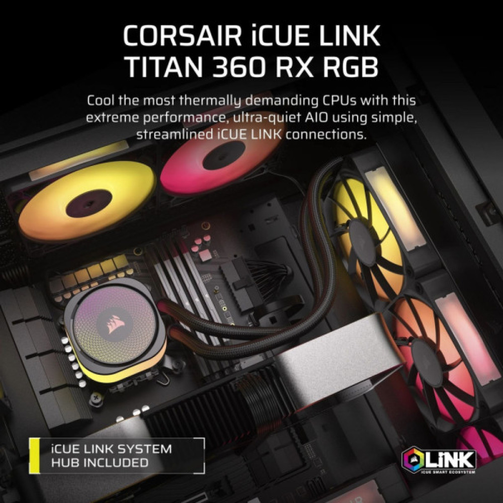 Система рідинного охолодження Corsair iCUE LINK TITAN 360 RX RGB (CW-9061018-WW)