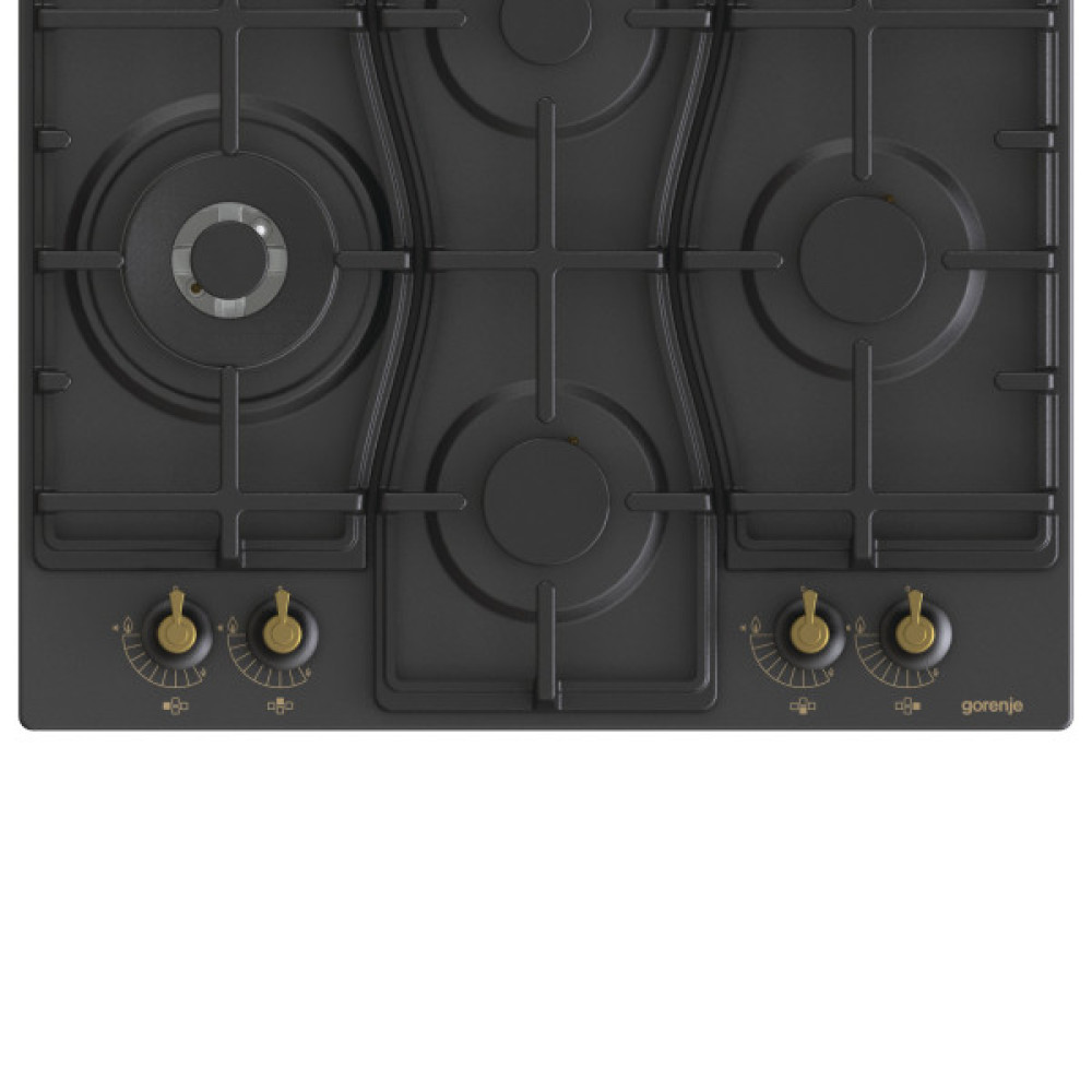 Варильна поверхня Gorenje газова, 60см, чавун, чорний