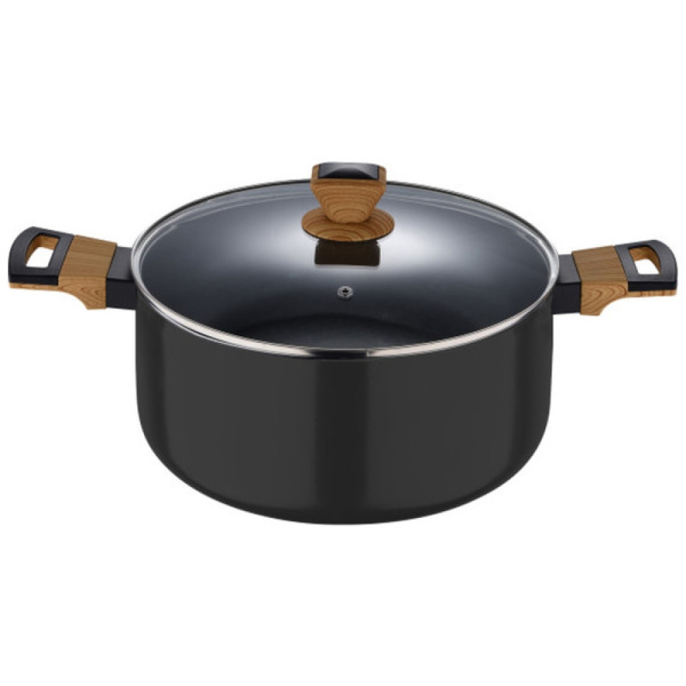 Каструля Bergner Earth black, з кришкою 24 см, 4.3 л (BG-32036-BK) Каструля Bergner Earth black, з кришкою 24 см, 4.3 л (BG-32036-BK)