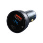 Зарядний пристрій Baseus USB + USB-C QC3.0 65W Particular Digital Display gray (CCKX-C0G) Зарядний пристрій Baseus USB + USB-C QC3.0 65W Particular Digital Display gray (CCKX-C0G)