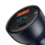 Зарядний пристрій Baseus USB + USB-C QC3.0 65W Particular Digital Display gray (CCKX-C0G) Зарядний пристрій Baseus USB + USB-C QC3.0 65W Particular Digital Display gray (CCKX-C0G)