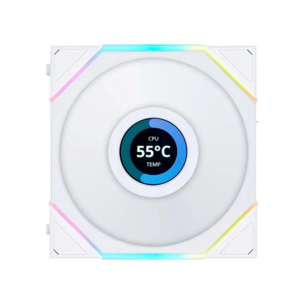 Кулер до корпусу Lian Li Reverse TL LCD 140-1, White (G99.14RTLLCD1W.00)